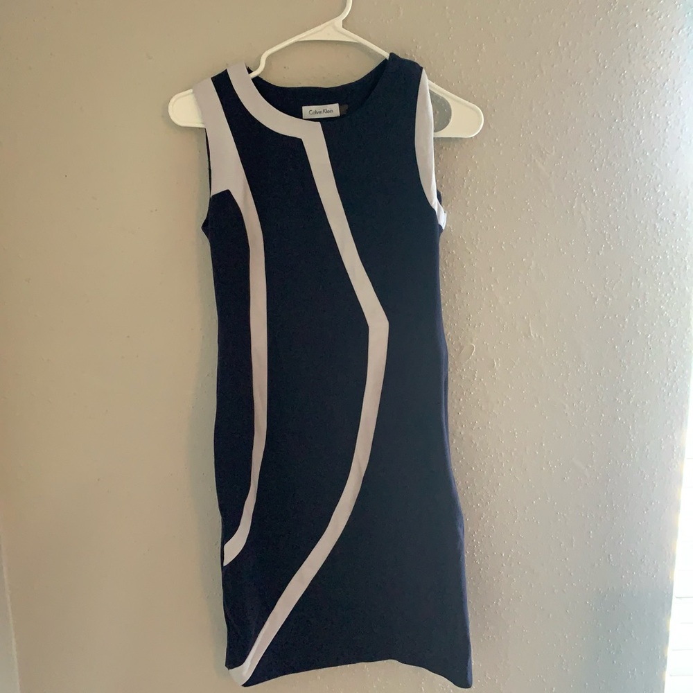 Calvin Klein Black and White Women's Dress